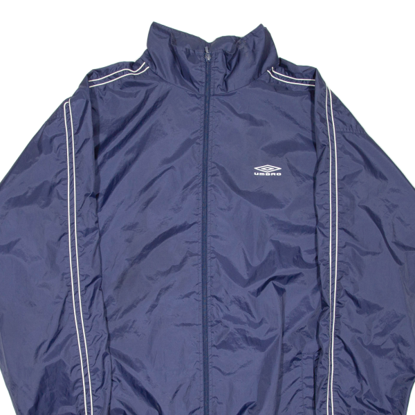 UMBRO Mens Windbreaker Jacket Blue Nylon 2XL Cheap