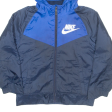 NIKE Boys Jacket Blue Hooded 7Y For Discount