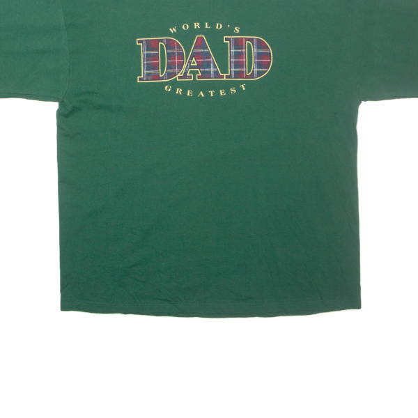 TSI World s Greatest Dad Mens T-Shirt Green XL Online Sale