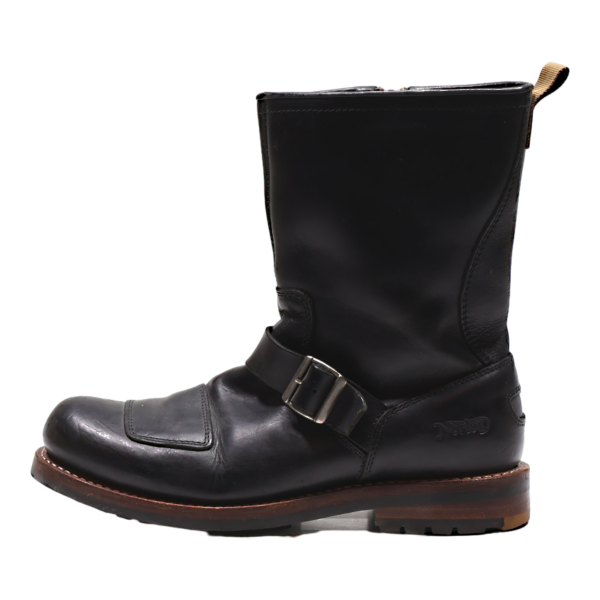 CLARKS Biker Boots Black Leather Mens UK 10.5 Online Hot Sale