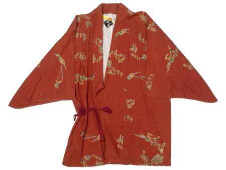 Kimono Mens Jacket Red 90s Crazy Pattern ONE SIZE Sale