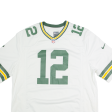 NIKE NFL Green Bay Packers 12 Rodgers Mens Jersey White USA V-Neck XL Fashion