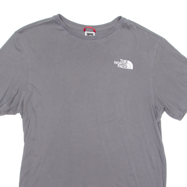 THE NORTH FACE Mens T-Shirt Grey Crew Neck M Cheap