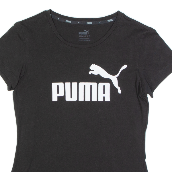 PUMA Womens T-Shirt Black UK 6 For Cheap