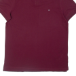 TOMMY HILFIGER Mens Polo Shirt Maroon L Discount