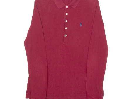 POLO RALPH LAUREN Mens Polo Shirt Maroon L Online