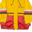 ON AIR XTR---6 Mens Rain Jacket Yellow 80s Hooded Colourblock S Online Sale