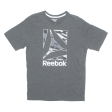 REEBOK Mens T-Shirt Grey M Hot on Sale