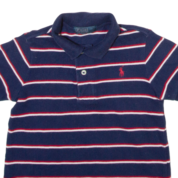 POLO RALPH LAUREN Boys Polo Shirt Blue Striped 2Y Hot on Sale