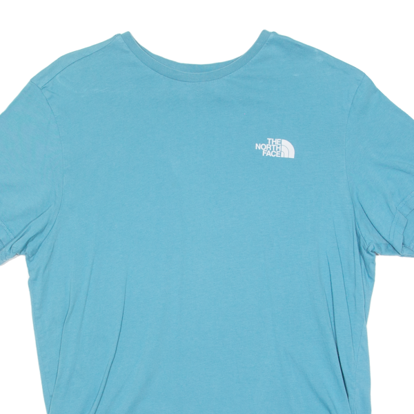 THE NORTH FACE Mens T-Shirt Blue Crew Neck L Fashion