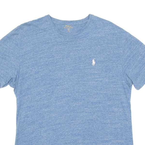 POLO RALPH LAUREN Mens T-Shirt Blue Crew Neck S Fashion