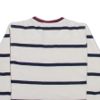 POLO RALPH LAUREN Boys Polo Shirt Cream Striped Long Sleeve 4Y Sale