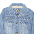 URBAN REPUBLIC Boys Sherpa Lined Denim Jacket Blue 2Y Online Hot Sale