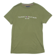 TOMMY HILFIGER Mens T-Shirt Green Crew Neck S Online Hot Sale