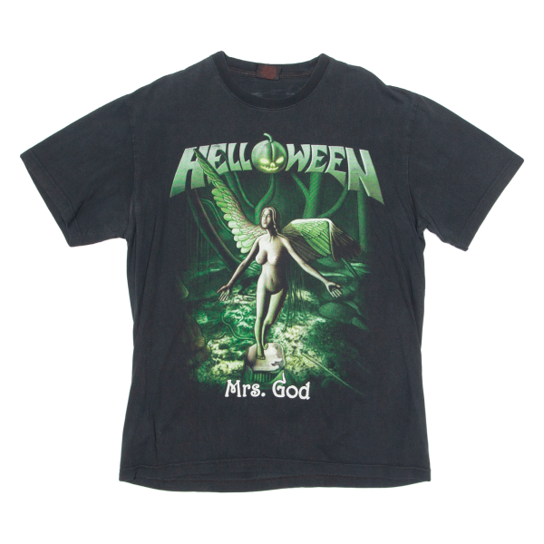 THUNDER Helloween Mens Band T-Shirt Black Crew Neck L on Sale