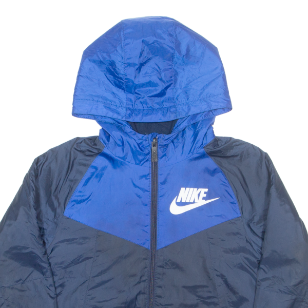 NIKE Boys Jacket Blue Hooded 7Y For Discount