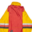 ON AIR XTR---6 Mens Rain Jacket Yellow 80s Hooded Colourblock S Online Sale