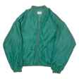 DA DESIGN Mens Bomber Jacket Green Silk 90s XL Cheap