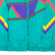 E. RENO SPORT Mens Shell Jacket Green Nylon 80s Crazy Pattern S Online