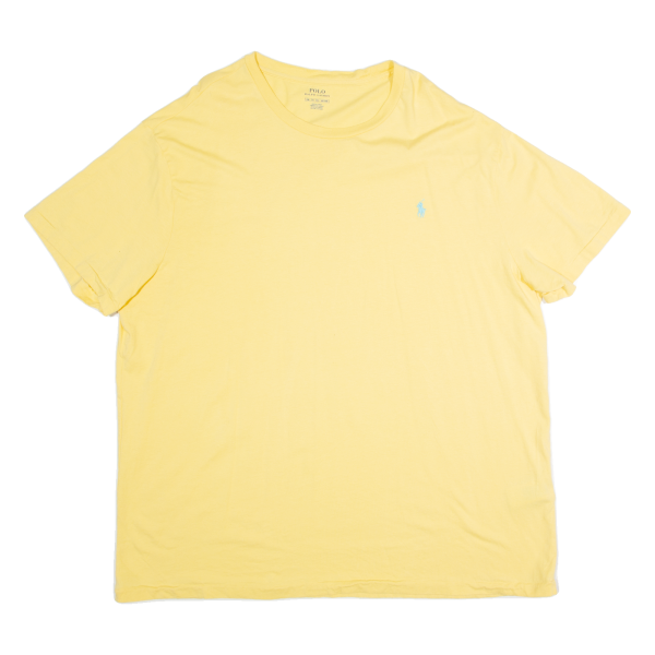 POLO RALPH LAUREN Mens T-Shirt Yellow 2XL Supply