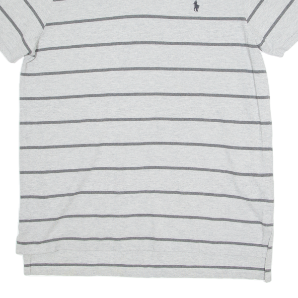 POLO RALPH LAUREN Custom Fit Mens Polo Shirt Grey Striped XL Online Sale