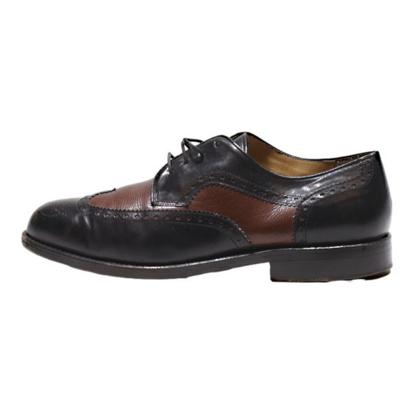 ELGG Brogue Shoes Black Leather Mens UK 7.5 Fashion