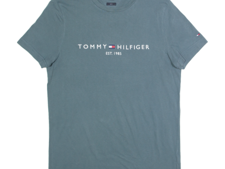 TOMMY HILFIGER Slim Fit Mens T-Shirt Grey M For Discount