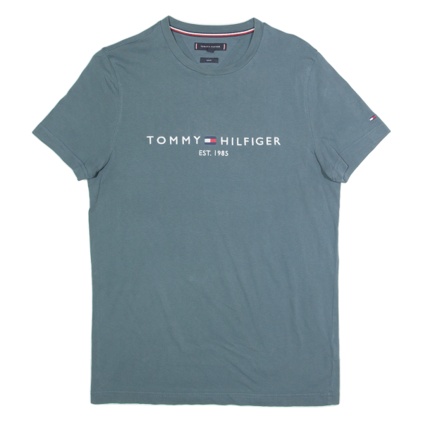 TOMMY HILFIGER Slim Fit Mens T-Shirt Grey M For Discount