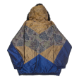 LONDON CLUB Womens Coat Blue 90s Hooded Floral L Online now