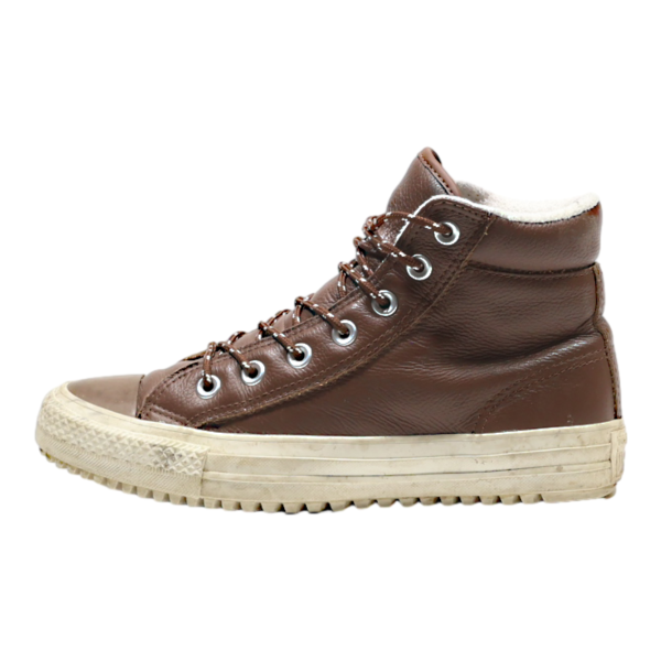 CONVERSE Chuck Taylor All Star High Top Trainers Brown Leather Womens UK 5 on Sale