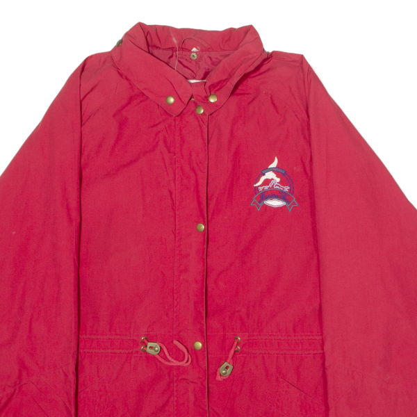 NEW FAST Yacht Club Marine Wear Womens Coat Red 90s Hooded XL Fashion