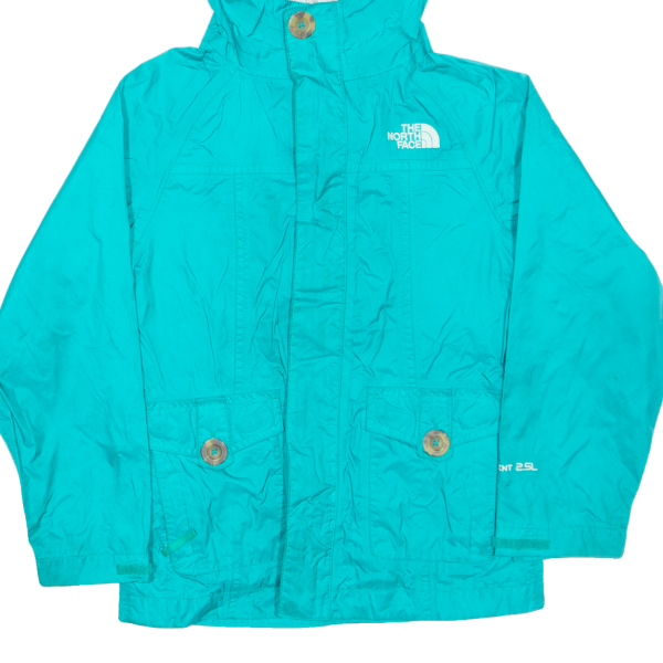 THE NORTH FACE Lightweight Girls Rain Jacket Blue Nylon Hooded 6Y Online Sale