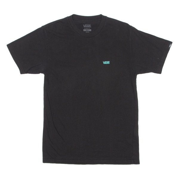 VANS Mens T-Shirt Black Crew Neck S Cheap