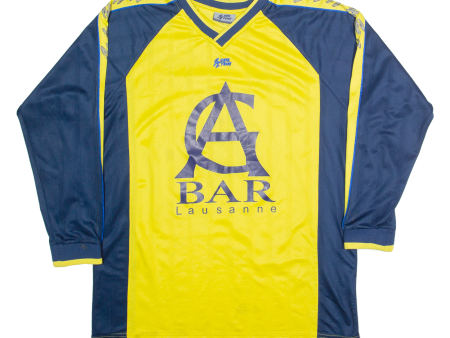 UFE TIME BAR Mens Jersey Yellow Long Sleeve USA V-Neck XL For Cheap