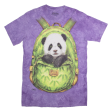 THE MOUNTAIN Panda Mens T-Shirt Purple L For Sale