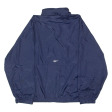 REEBOK Mens Rain Jacket Blue Nylon 90s Hooded L Fashion