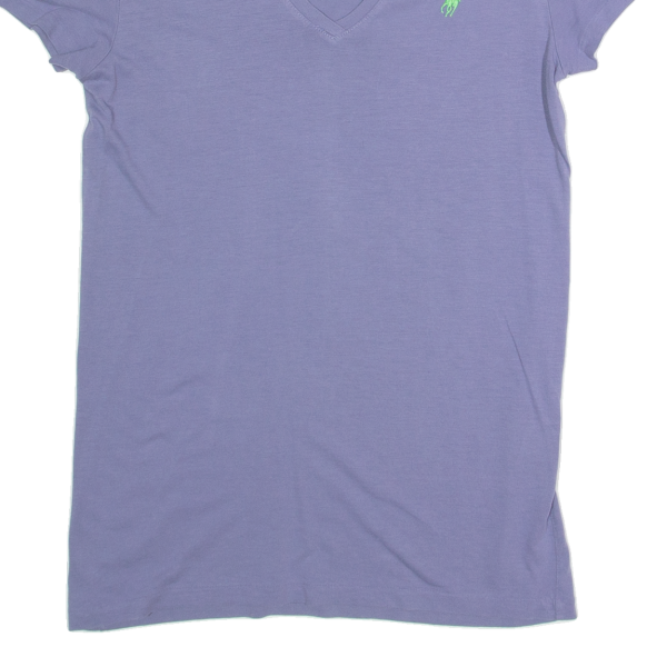 POLO SPORT RALPH LAUREN Womens T-Shirt Purple V-Neck S Fashion