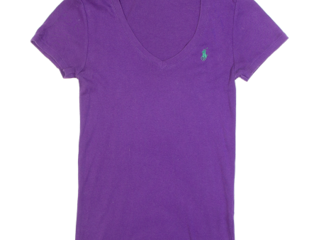 RALPH LAUREN Womens T-Shirt Purple M Hot on Sale