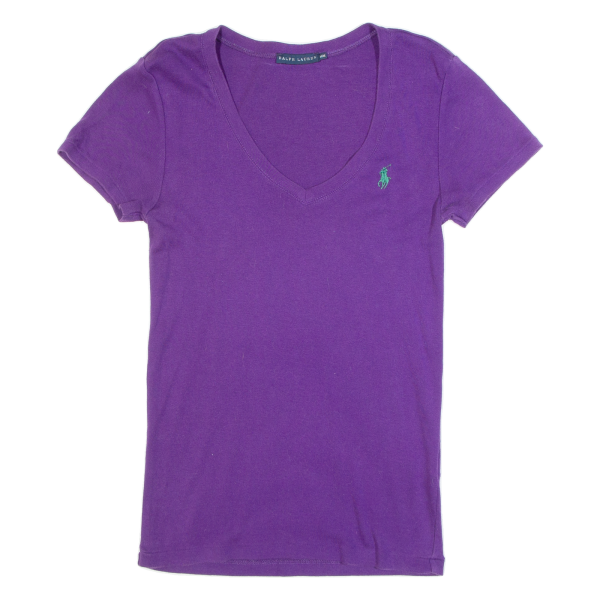 RALPH LAUREN Womens T-Shirt Purple M Hot on Sale