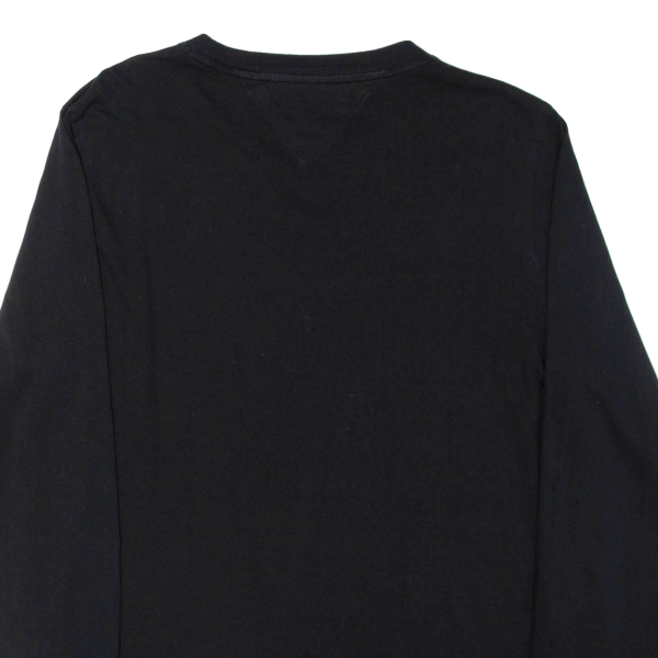 TOMMY HILFIGER Mens T-Shirt Black Long Sleeve L Cheap