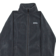 COLUMBIA Mens Fleece Jacket Black S Hot on Sale