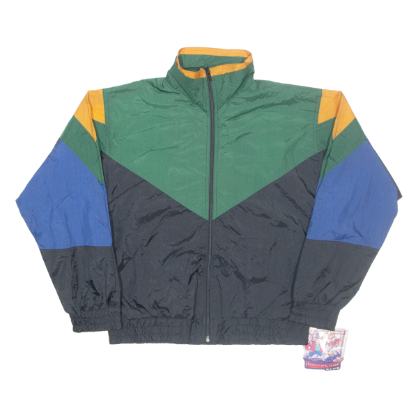 ROUGH STUFF CLUB Boys Shell Jacket Green Nylon Colourblock 10-11Y Online Sale