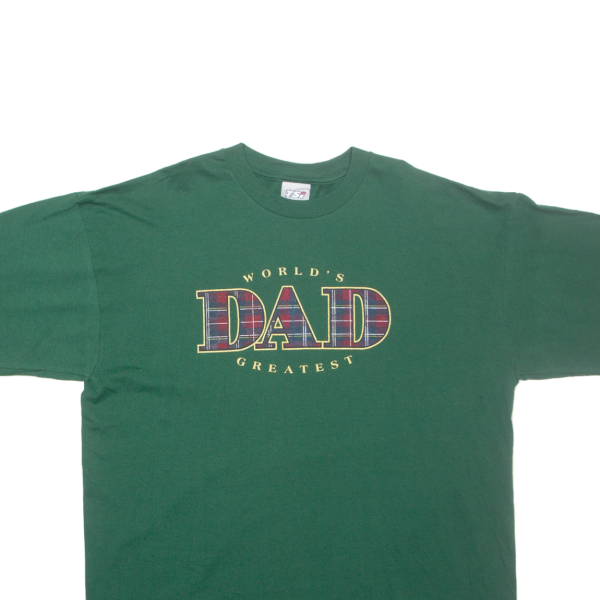 TSI World s Greatest Dad Mens T-Shirt Green XL Online Sale