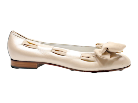 GABRIELE Ballet Shoes Beige Leather Womens UK 7 Online now