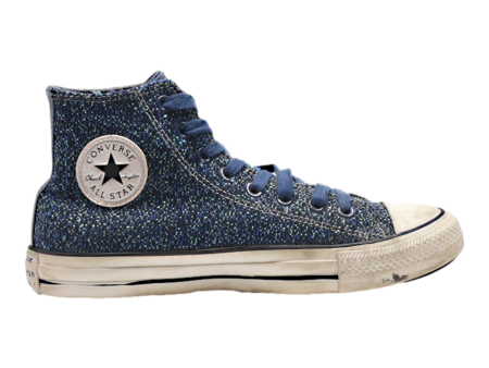 CONVERSE High Top Trainers Blue Canvas Mens UK 8.5 Hot on Sale