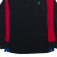 POLO RALPH LAUREN Boys Polo Shirt Black Colourblock Long Sleeve S Fashion