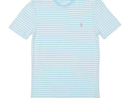 POLO RALPH LAUREN Striped Womens T-Shirt Blue XS Discount