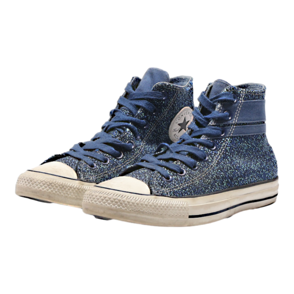 CONVERSE High Top Trainers Blue Canvas Mens UK 8.5 Hot on Sale