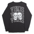 VANS Mens T-Shirt Black Long Sleeve XS Online Sale