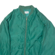 DA DESIGN Mens Bomber Jacket Green Silk 90s XL Cheap